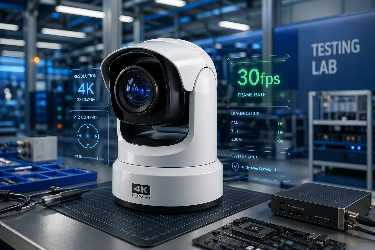 4K PTZ camera frame rate stability test