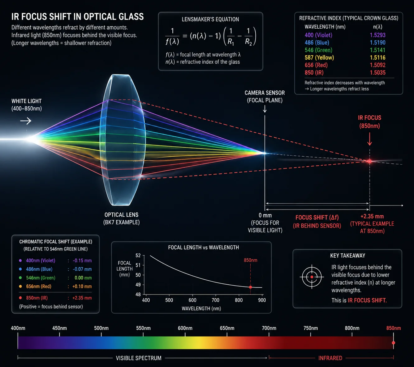 PTZ camera IR focus shift diagram