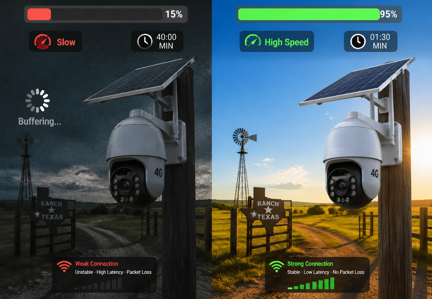 4G LTE camera firmware download speed comparison