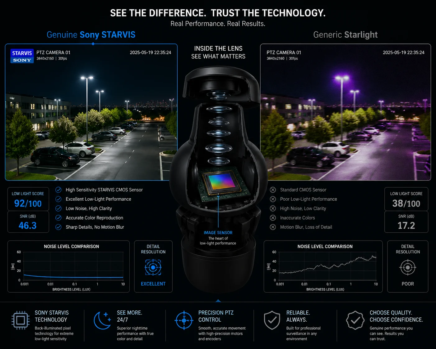 Genuine Sony sensor vs low-cost alternative comparison