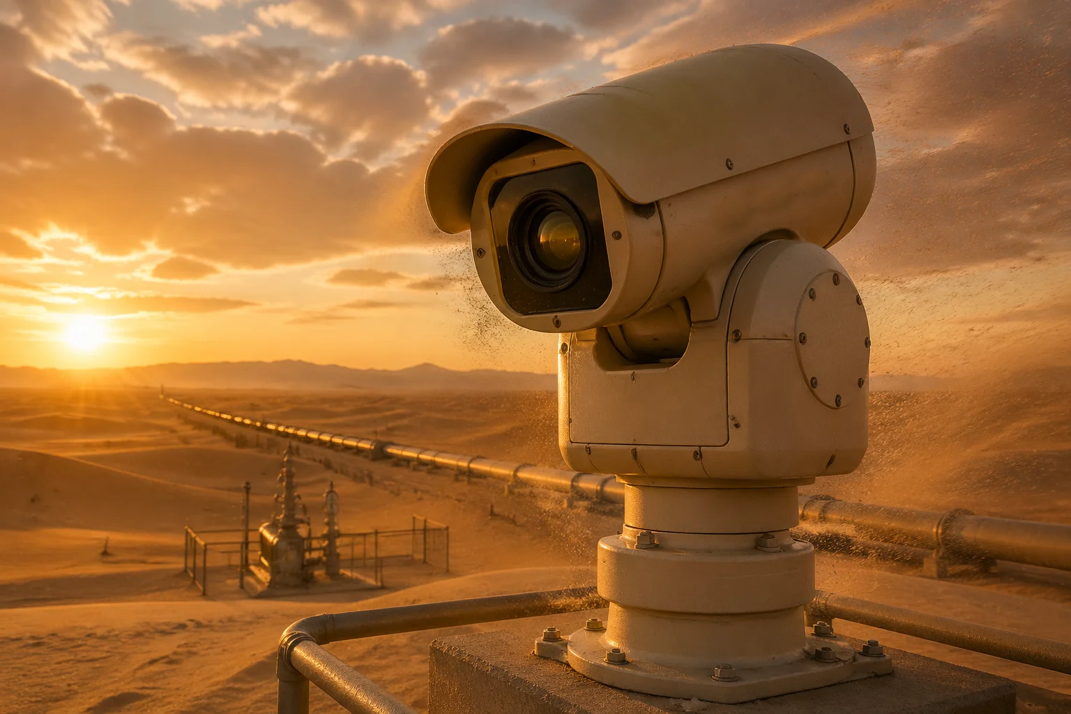 Custom PVDF coating PTZ camera desert installation