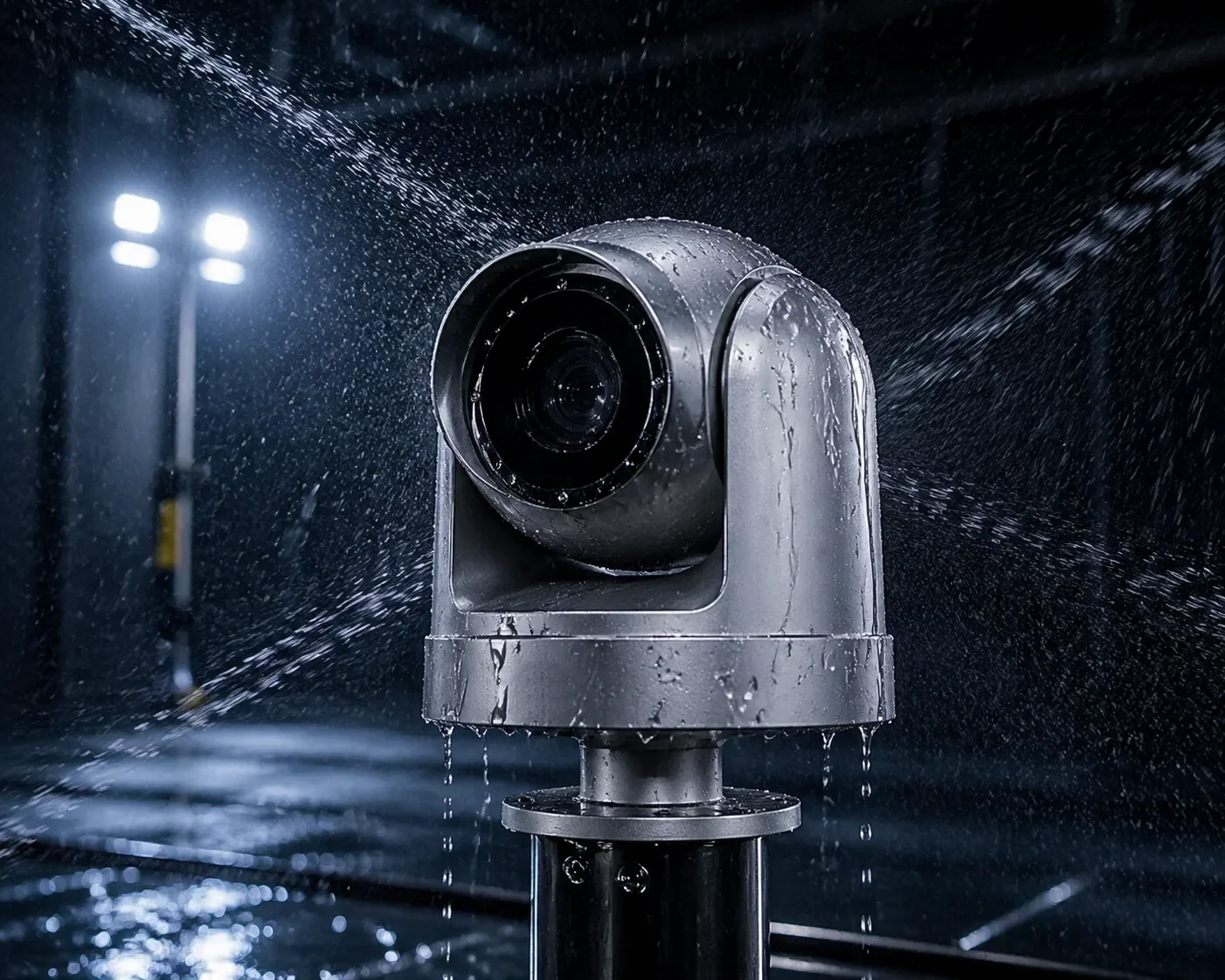 IP66 certified PTZ security camera waterproof test