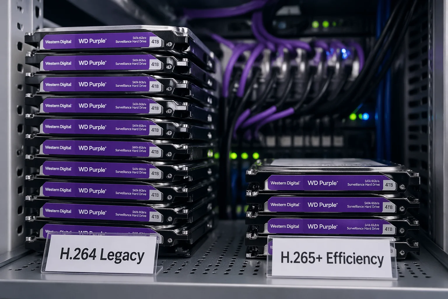 NVR storage savings with H.265+ compression