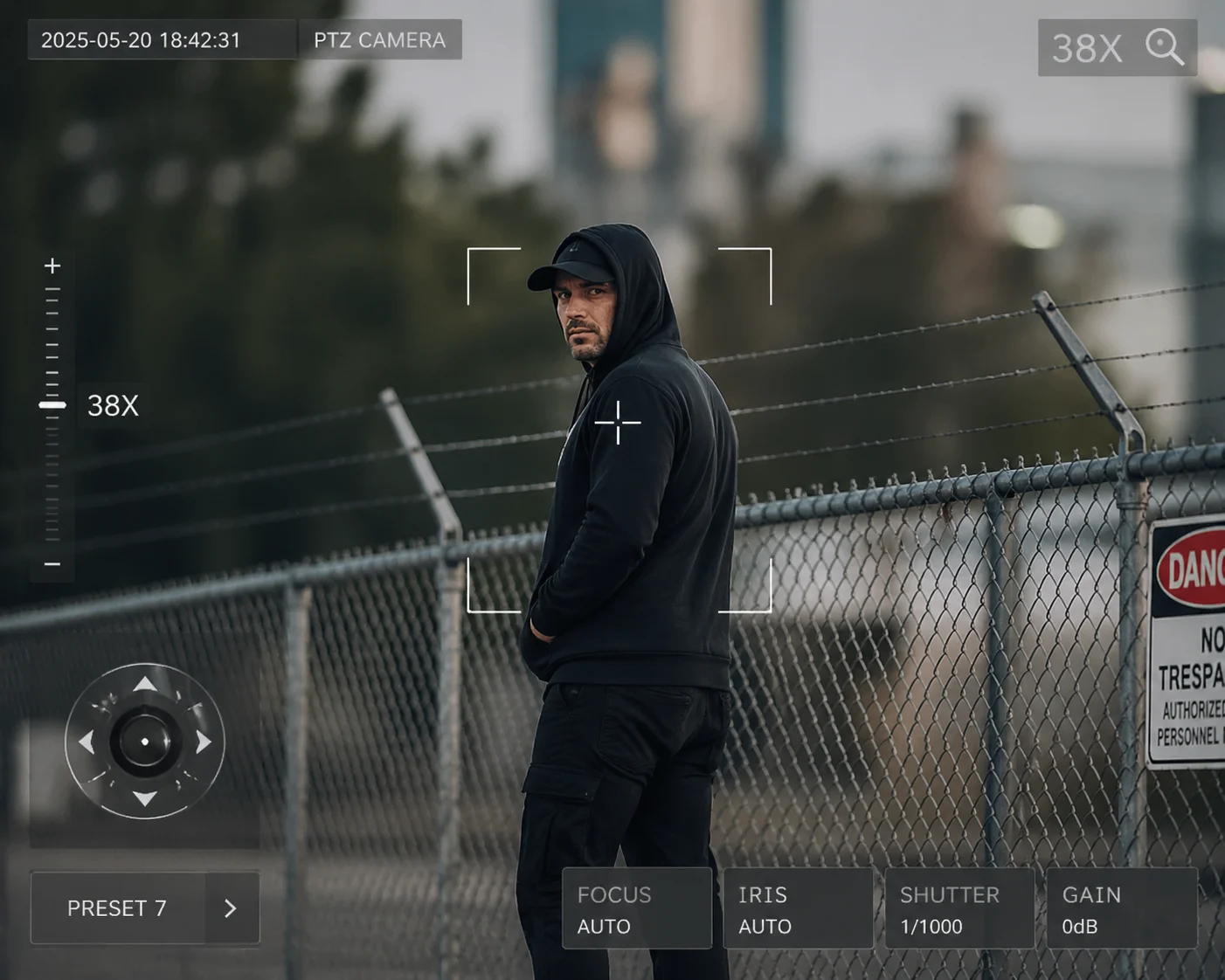 depth of field comparison large sensor vs small sensor PTZ camera