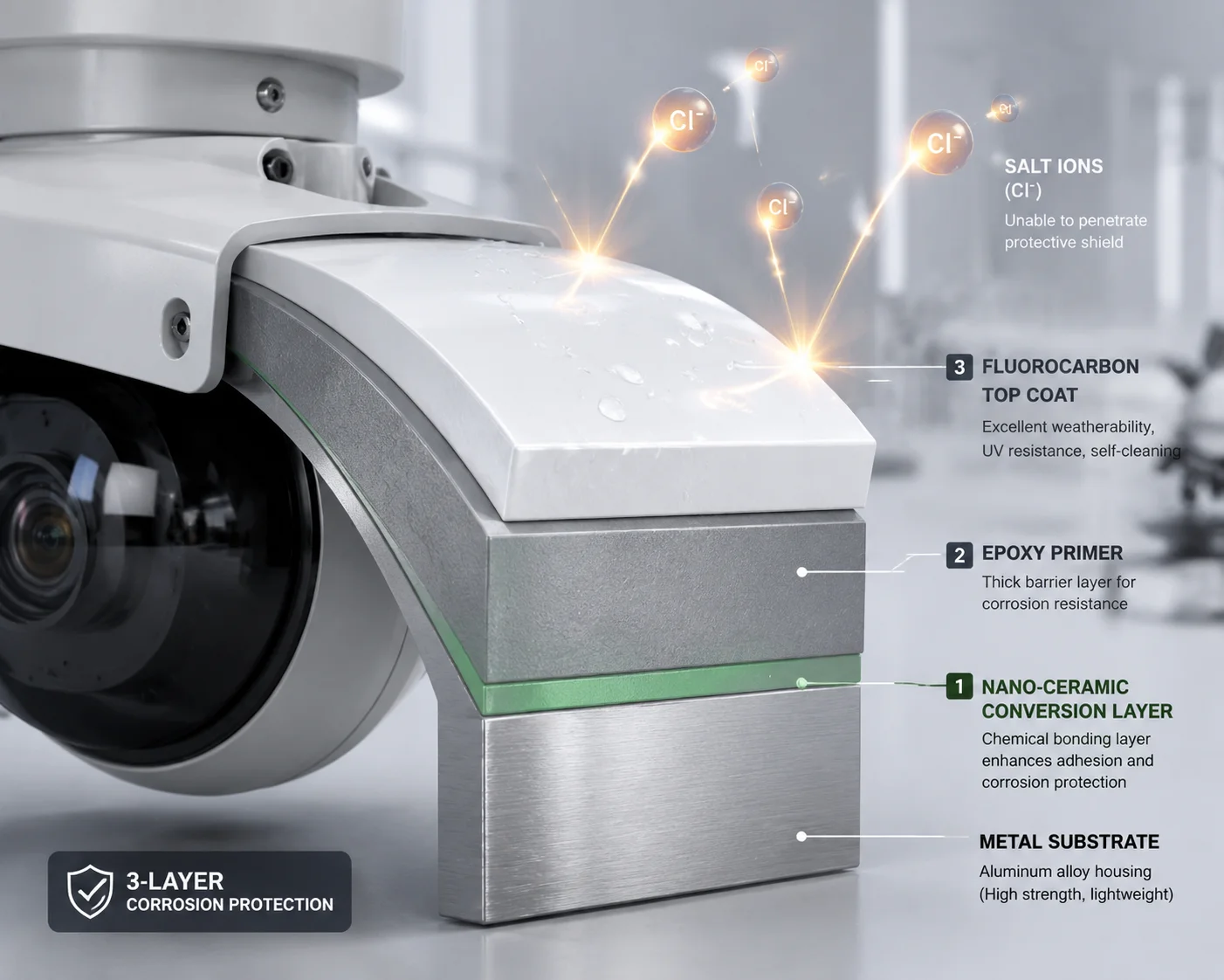 marine grade coating vs standard finish PTZ camera