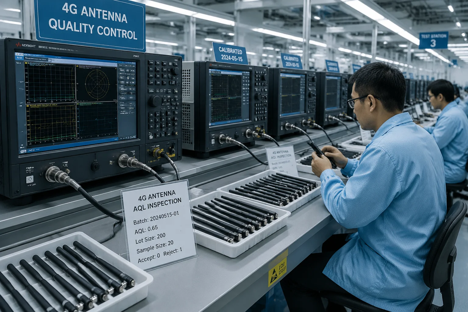 teste de lote de antena VSWR de fábrica
