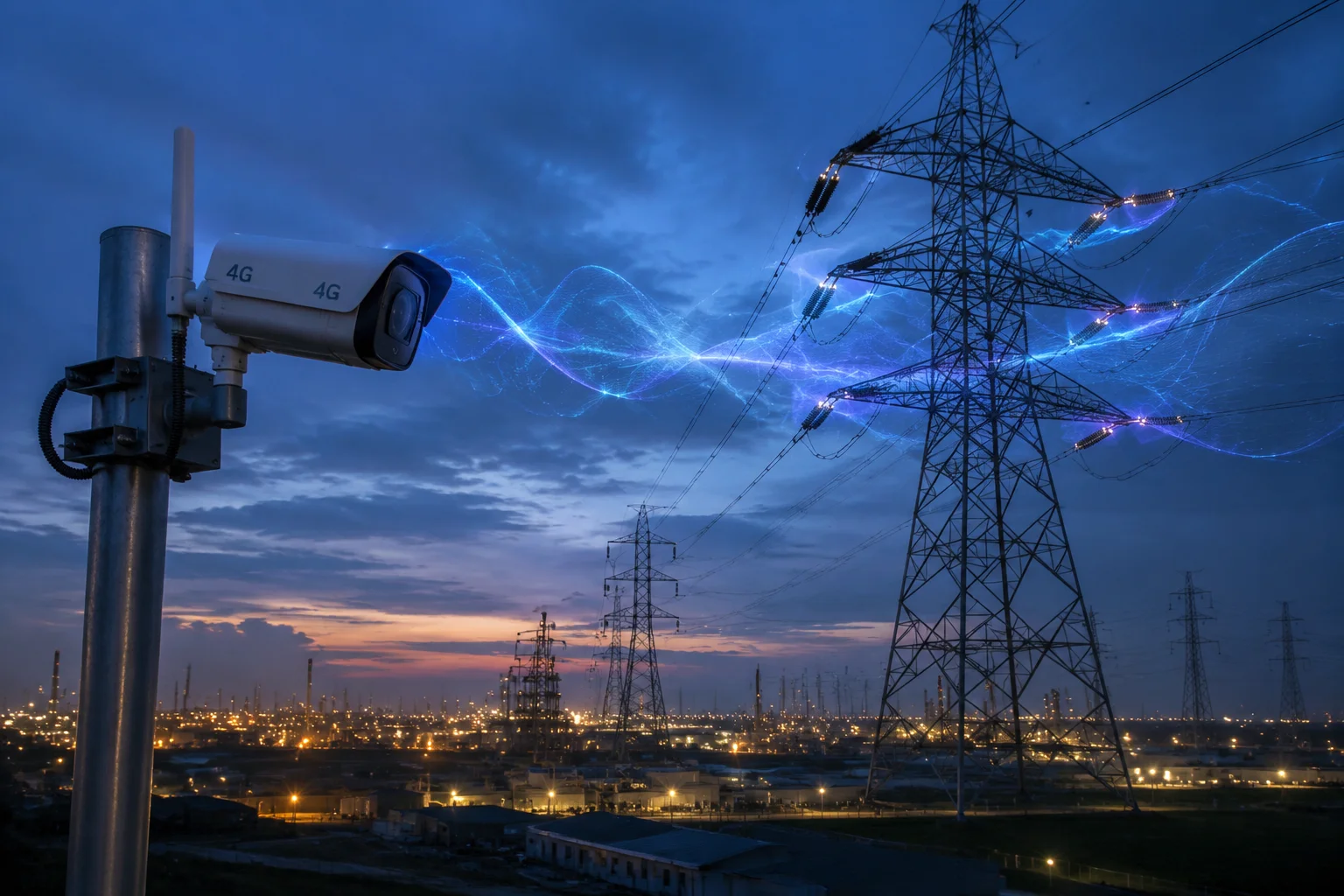 4G camera SNR performance near high-voltage power towers
