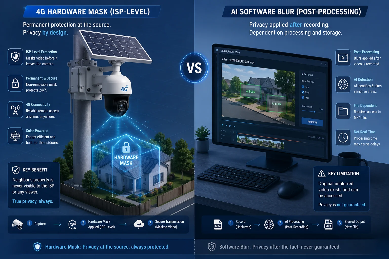 تمويه عتادي لمعالج إشارة الصورة (ISP) الخاص بالكاميرا مقابل الكشف عن الوجوه ببرنامج الكمبيوتر