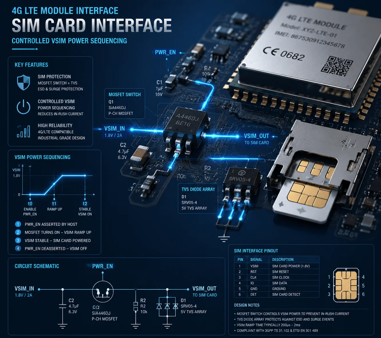 Circuito de detecção de SIM hot swap impedindo o travamento do firmware no módulo 4G