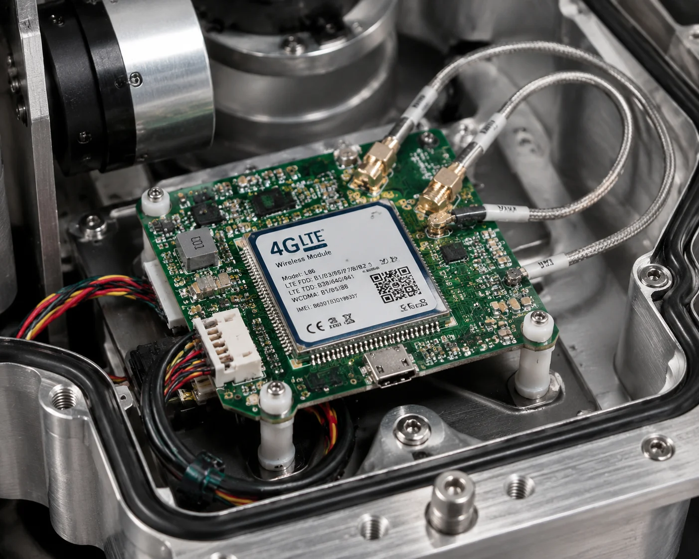 4G module isolation from metal PTZ camera housing