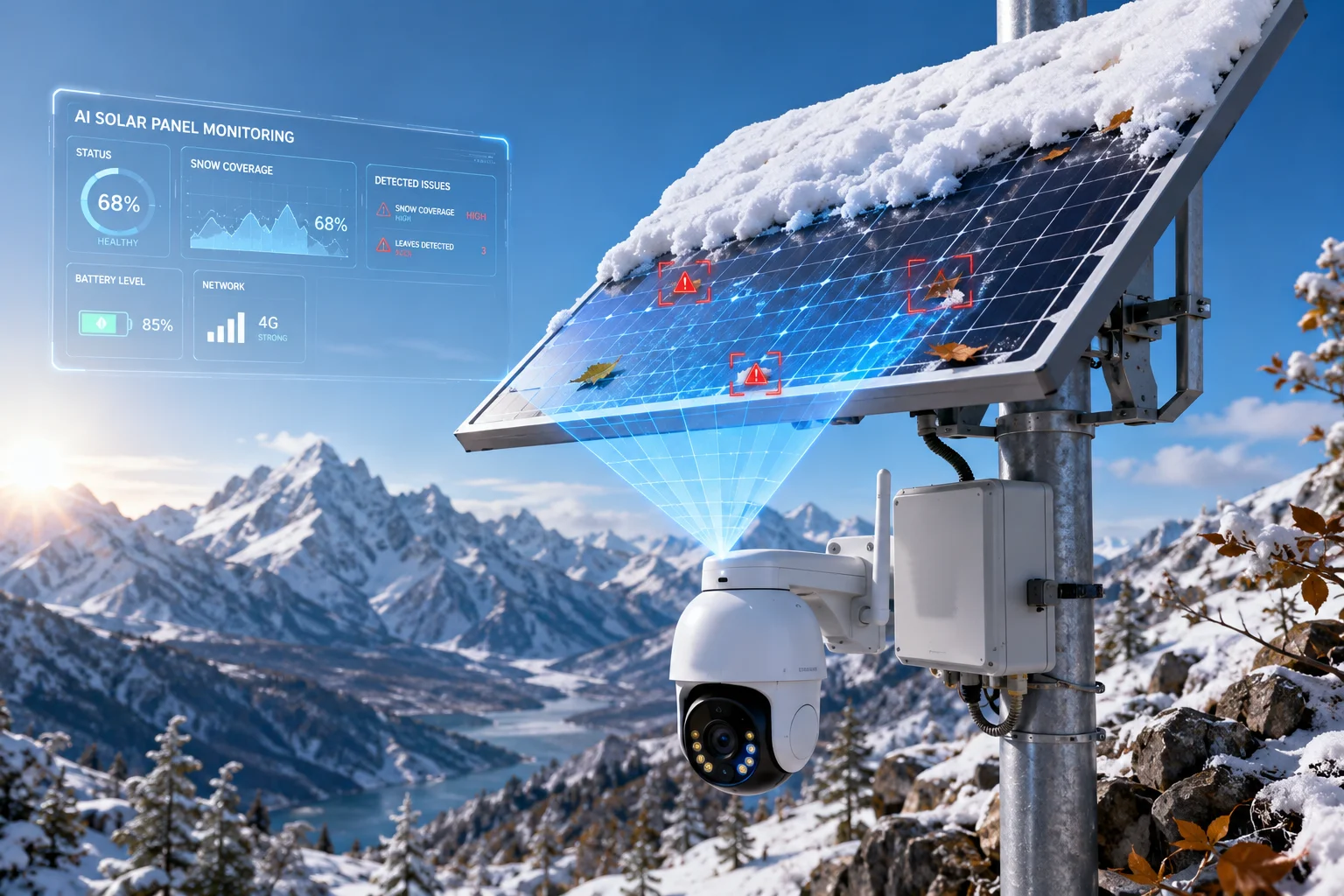 solar panel blockage AI monitoring