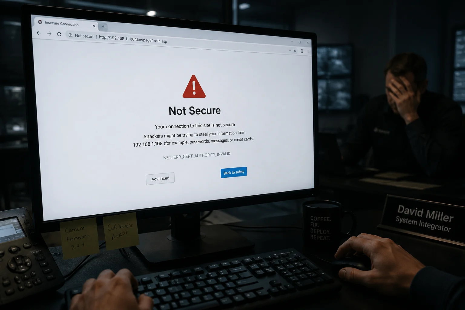 Browser blockiert HTTP unsichere Kameraverbindungs-Warnung