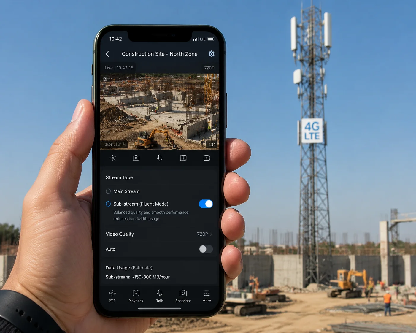 sub stream default mobile app 4G data saving