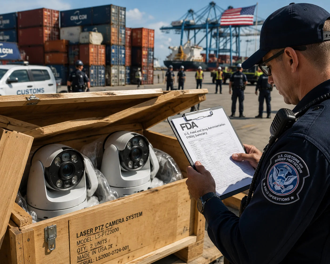 FDA compliant laser PTZ camera safety documents