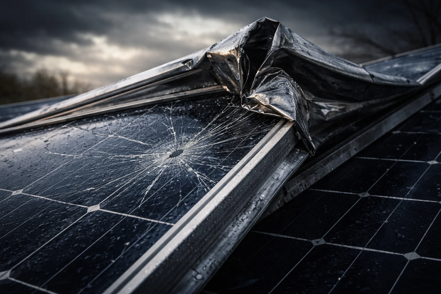 Solar panel aluminum frame withstanding high winds