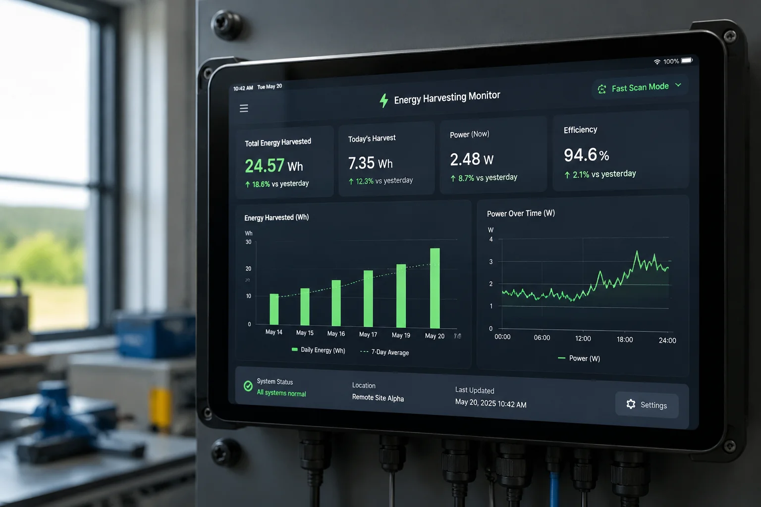Geerntete Energie Daten schneller MPPT-Scanmodus aktiviert