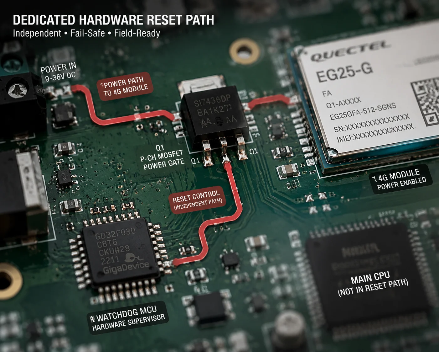 Hardware-Watchdog unabhängige Modem-Reset-Schaltung