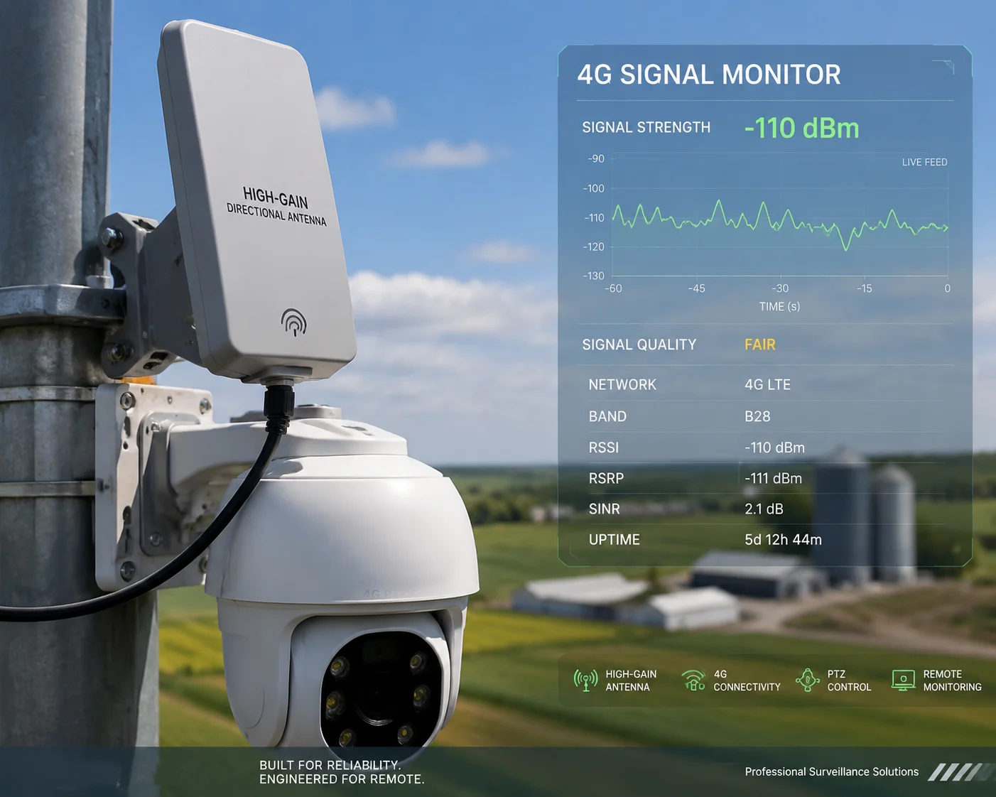 4G camera sub-stream performance in weak signal
