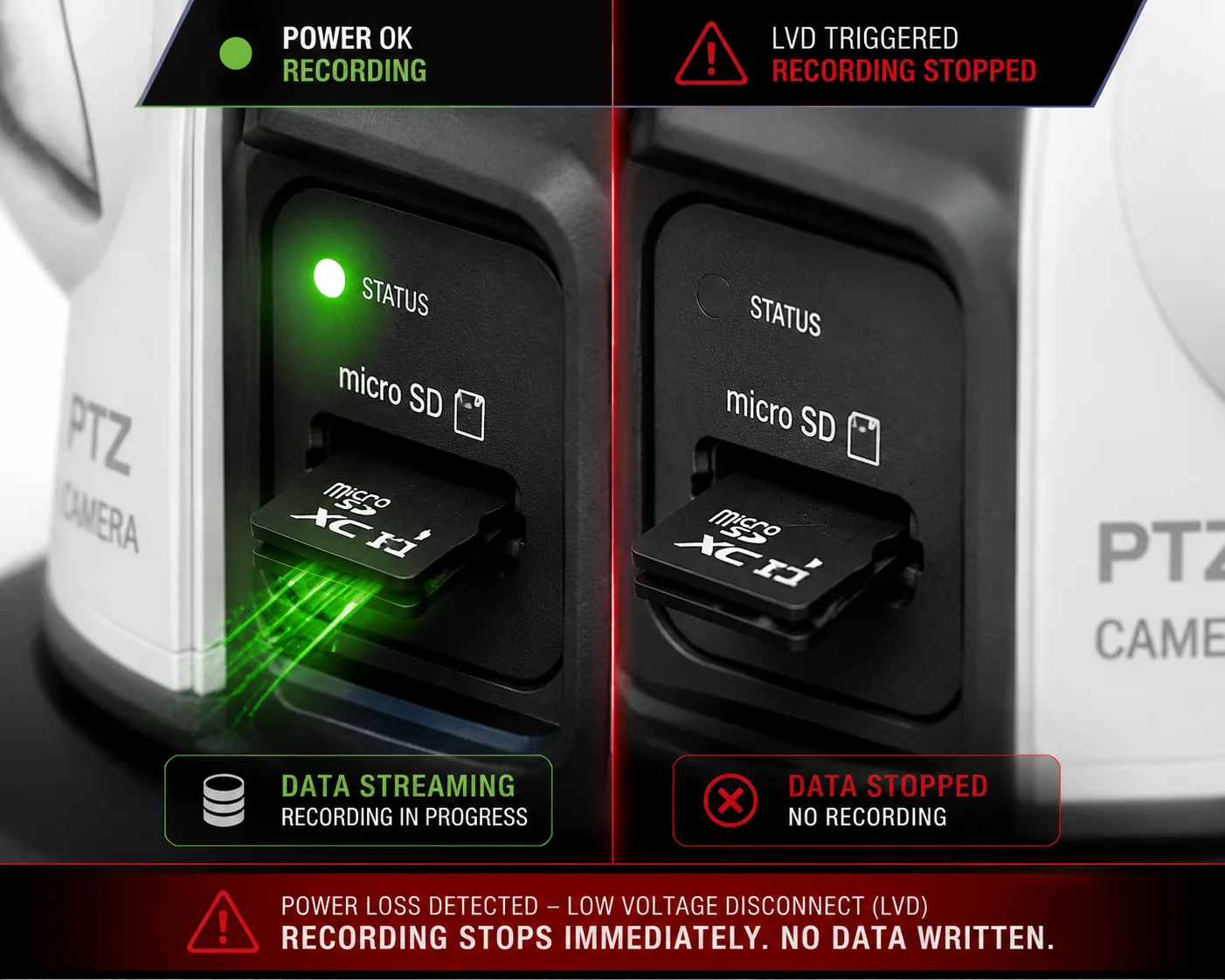 solar camera SD card recording offline mode