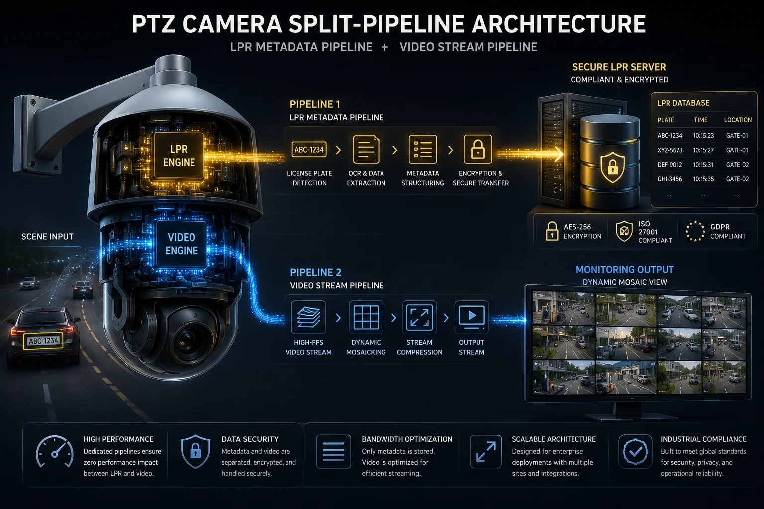 license plate privacy masking AI detection PTZ camera