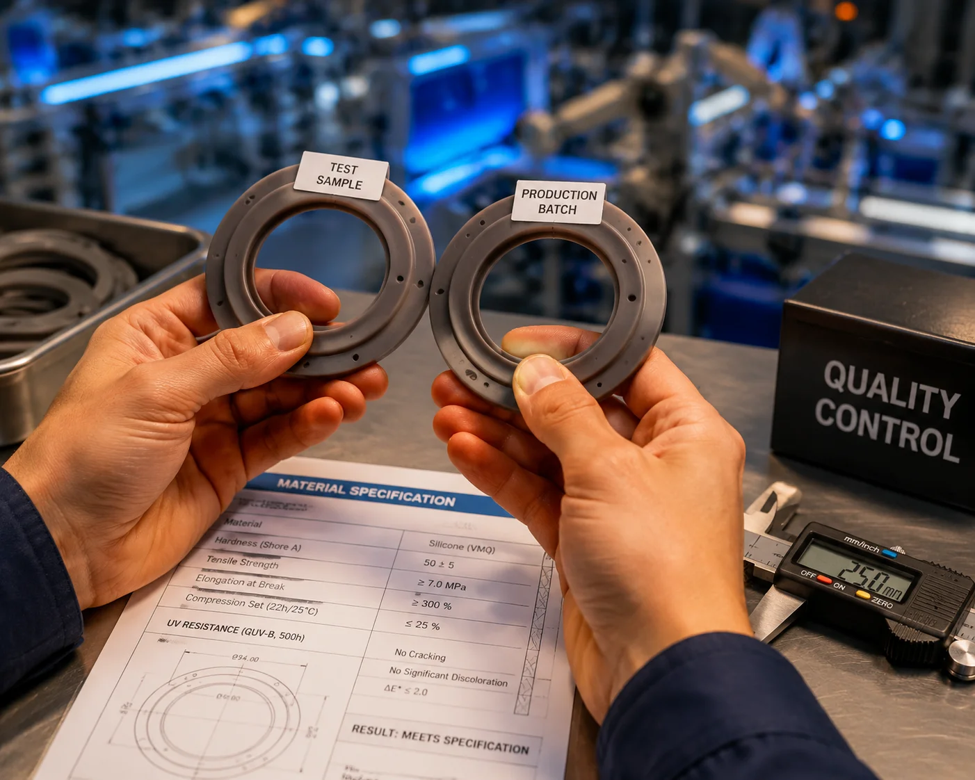 Verificación de la consistencia de las juntas de producción para cámaras con clasificación IP