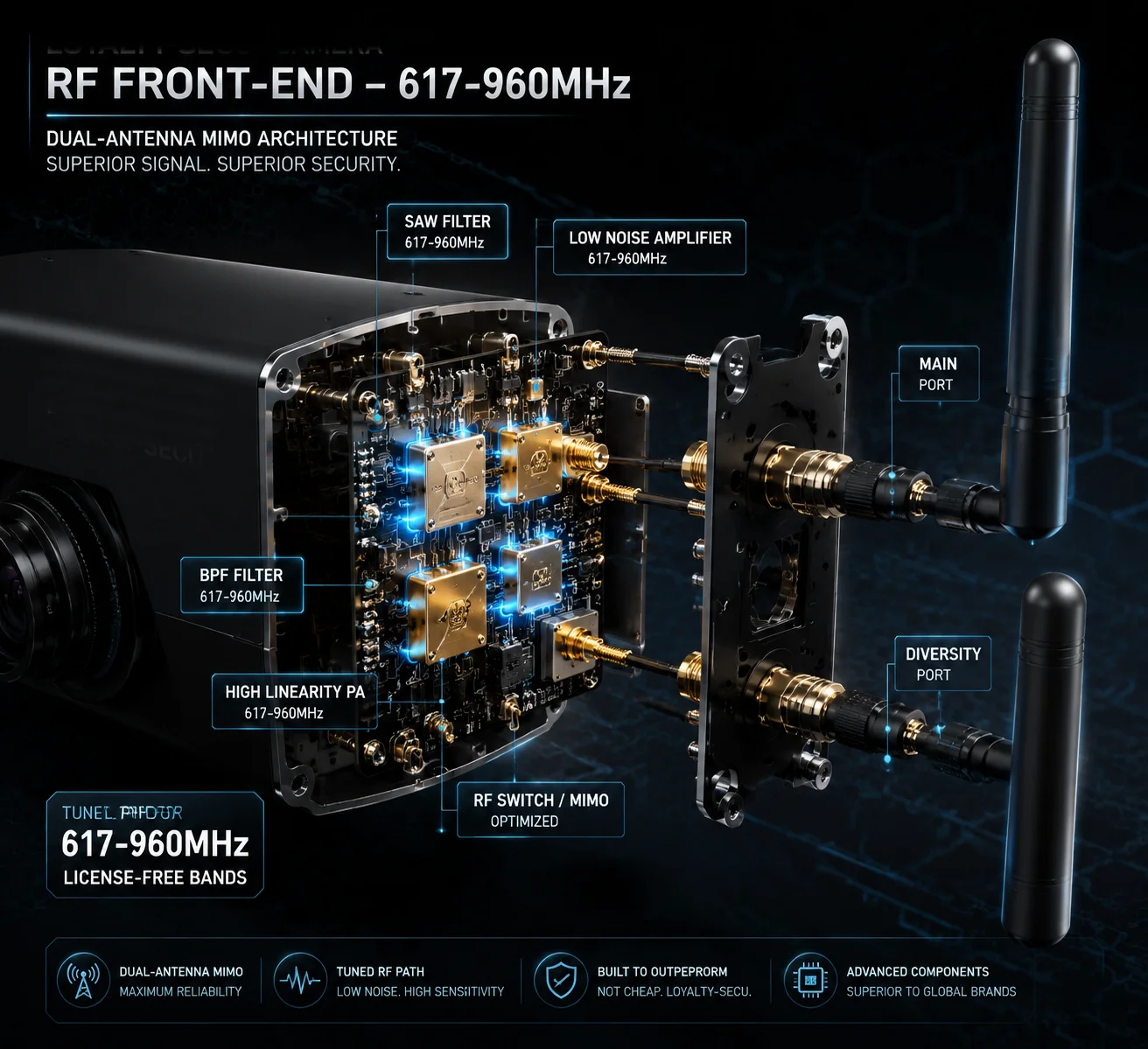 RF front-end verification for U.S. carrier LTE bands