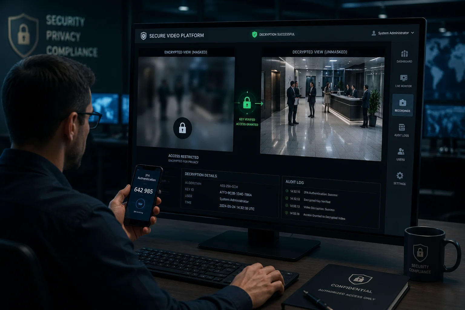 administrator password unmask recorded footage privacy