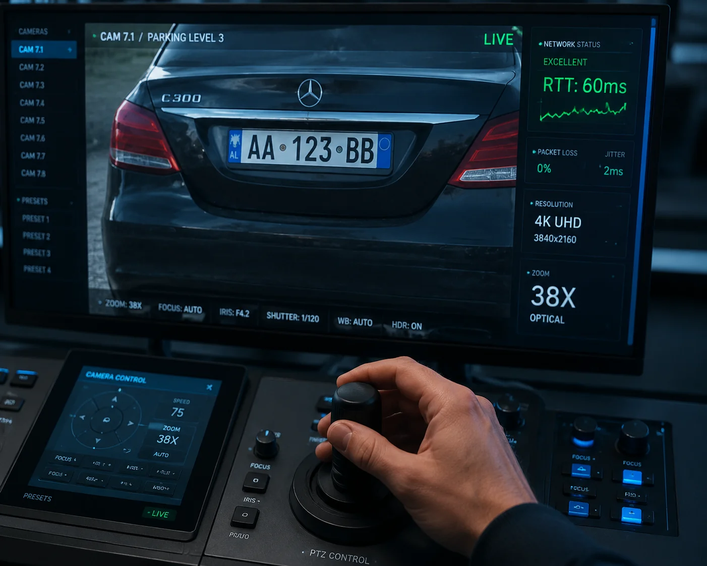Cat6 improving PTZ camera remote control responsiveness latency