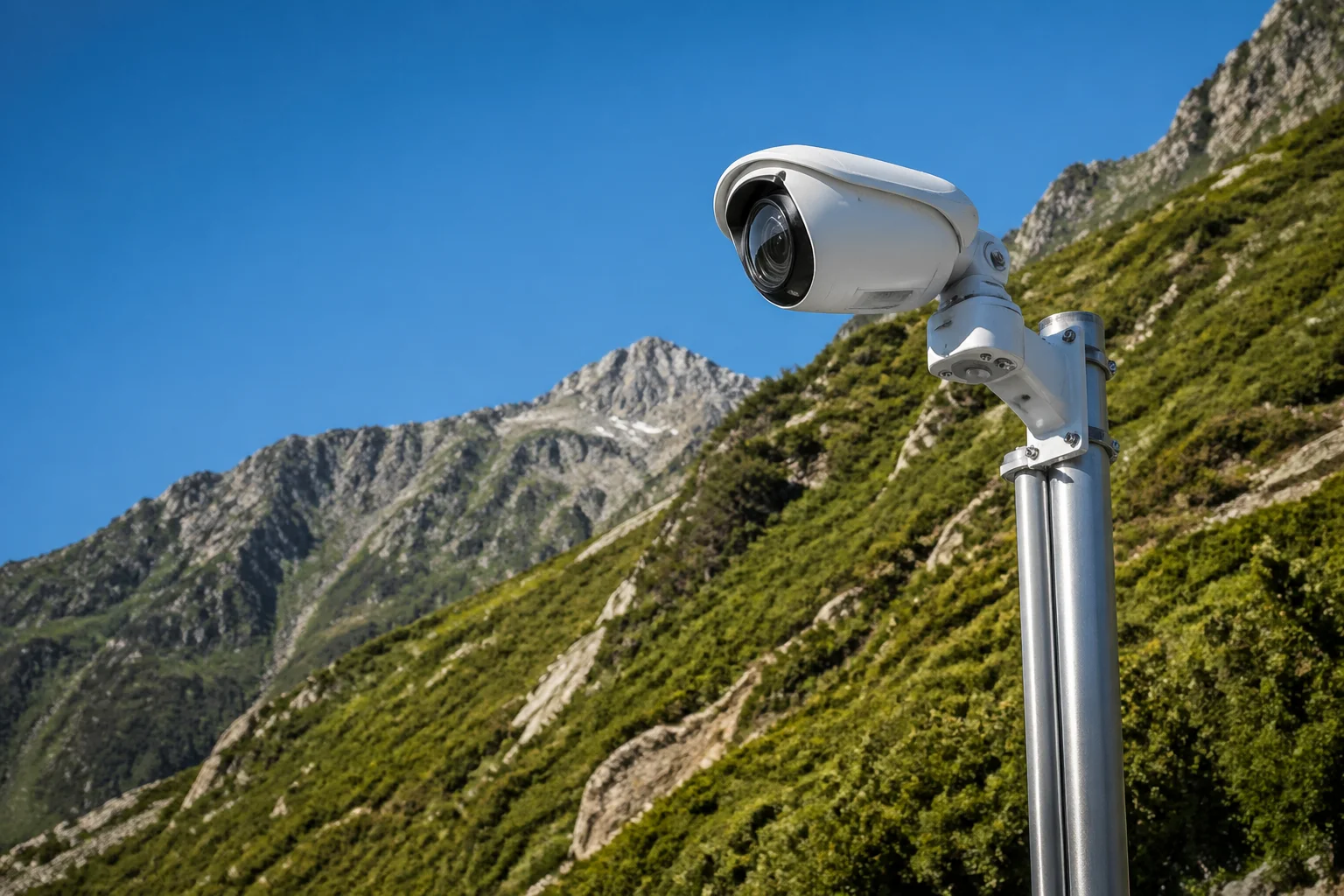 PTZ camera tilt range hillside monitoring advantages