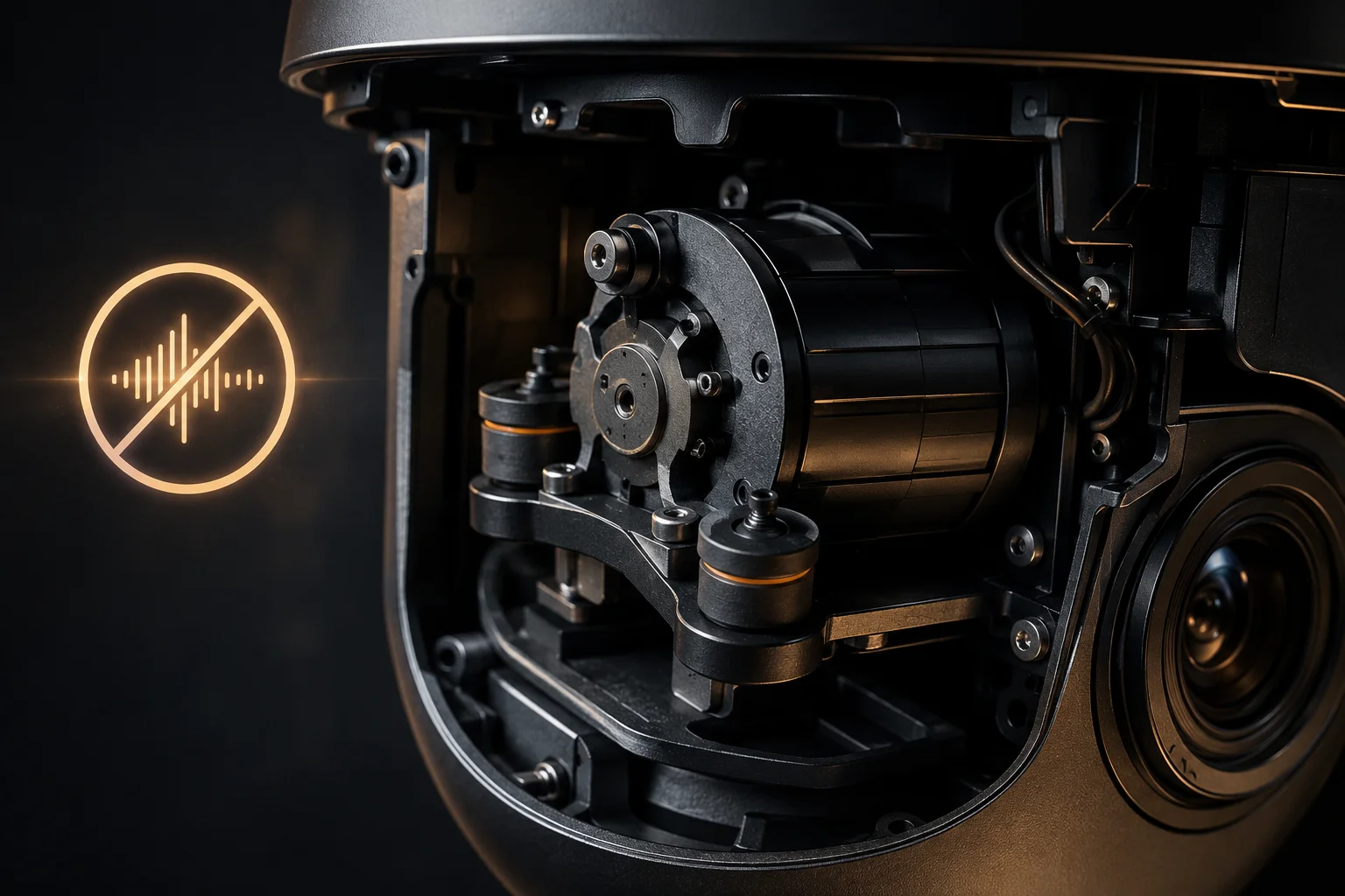 Teste de nível de ruído do motor de câmera PTZ silenciosa