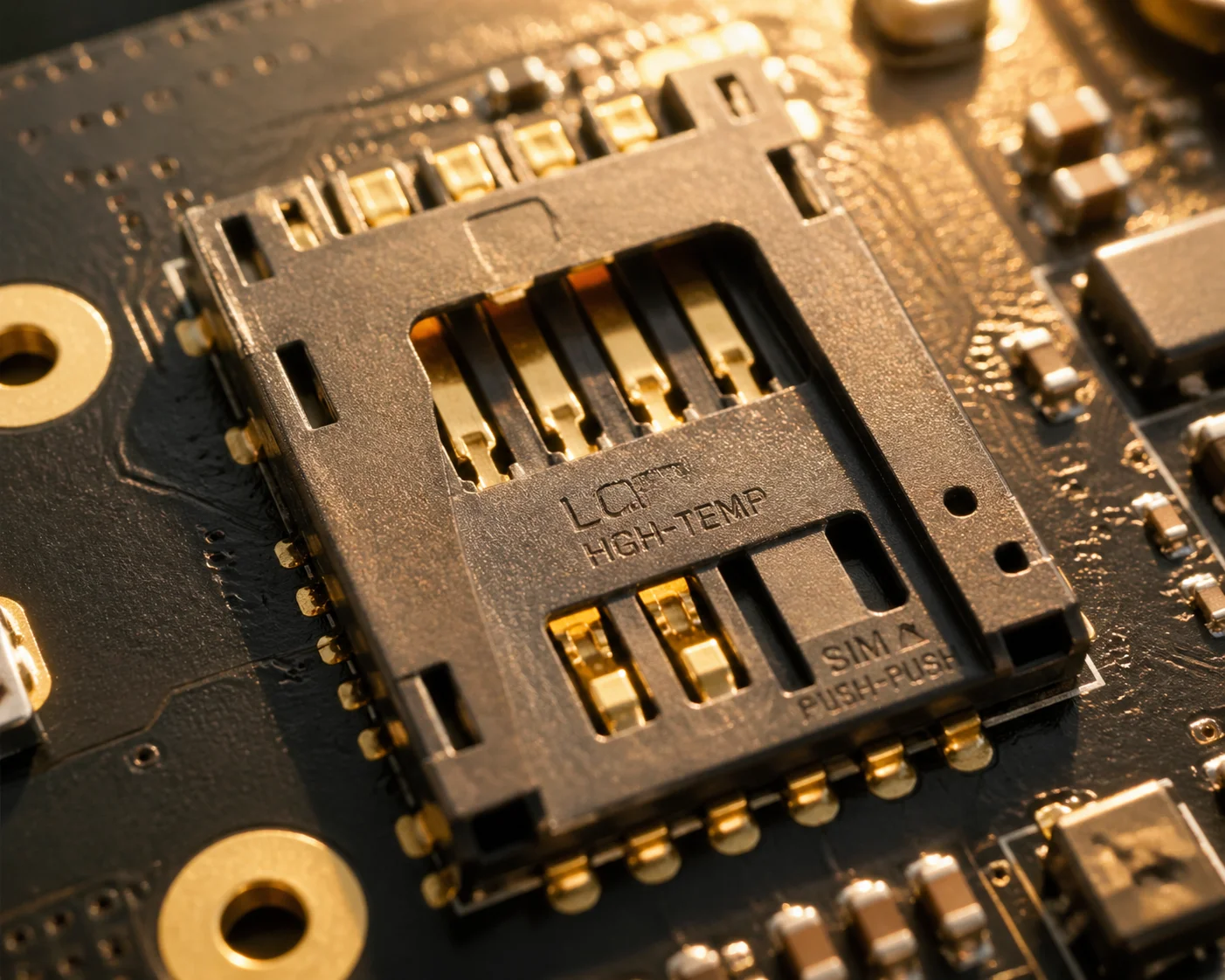 High temperature SIM card slot design for outdoor camera