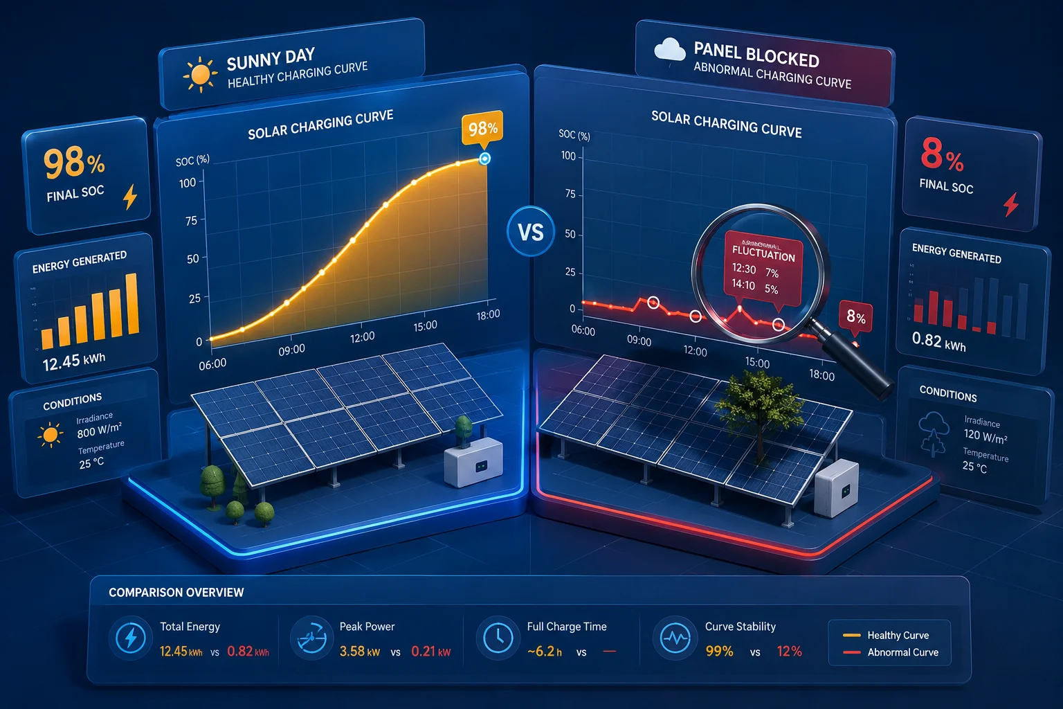 charging curve analysis solar panel