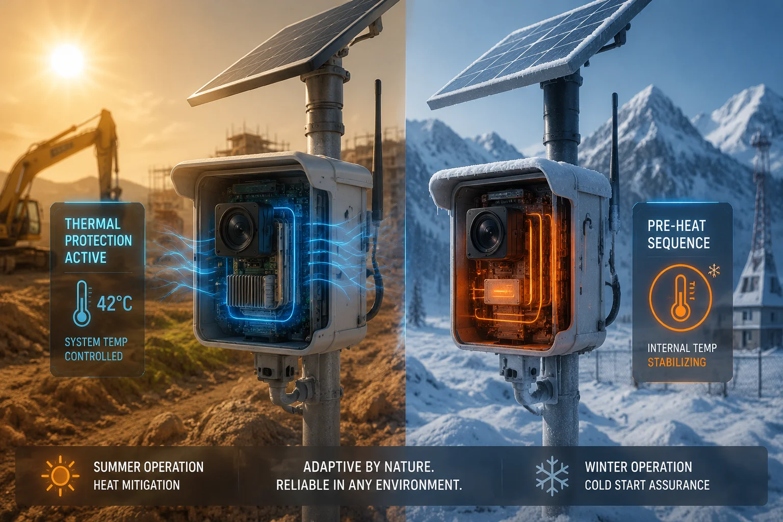Firmware-Leistungsprofile für Sommer- und Winter-Einsätze von netzunabhängigen Kameras