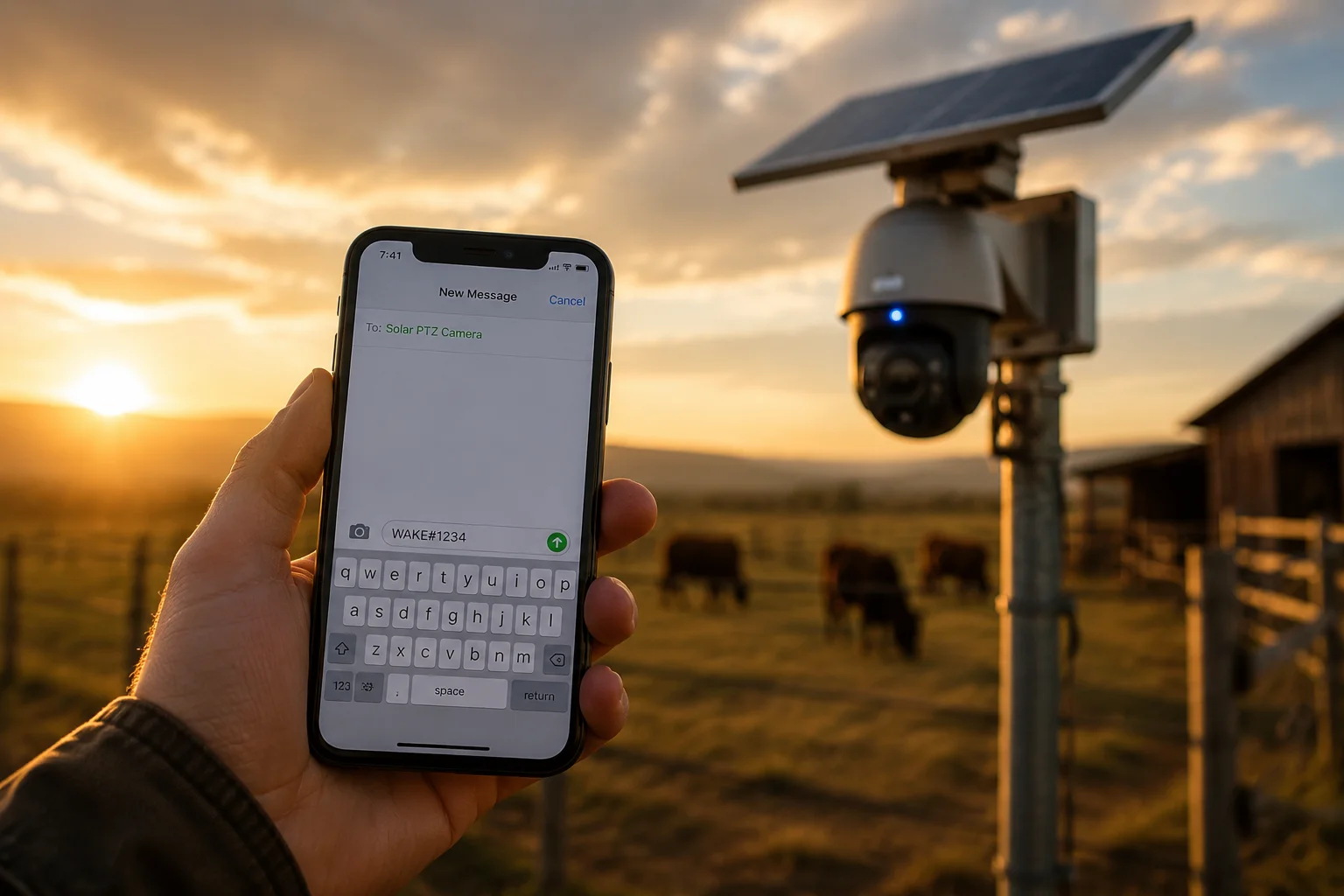 SMS manuelles Aufwecken umgeht 4G-Kameraschedule
