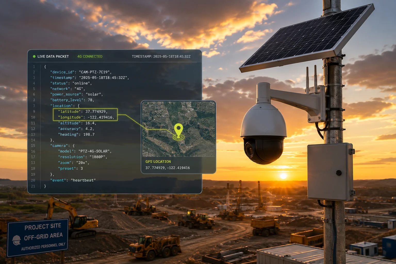 GPS-Koordinaten in PTZ-Kamera-JSON-Alarmdaten