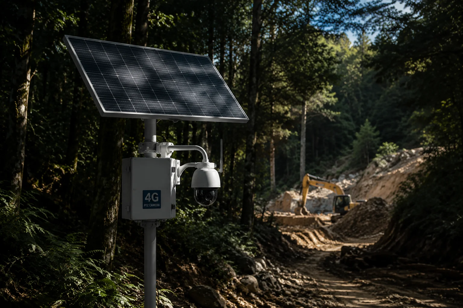 Energieertrag von Half-cut-Solarpanels in bewaldeten Überwachungsgebieten