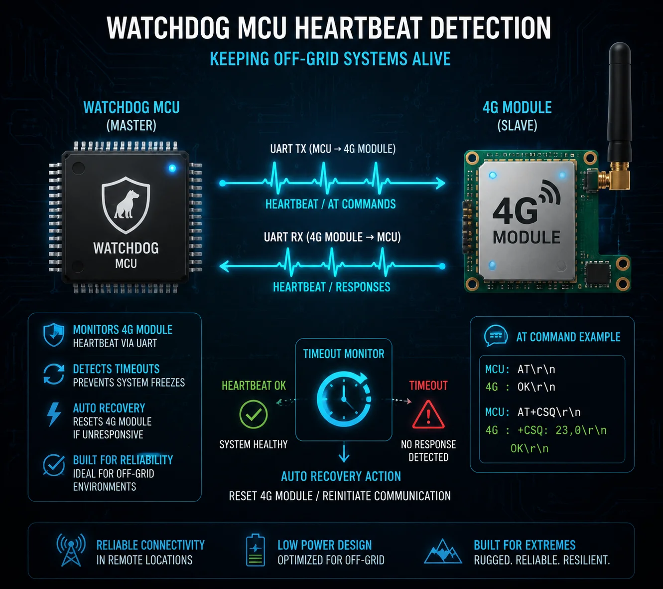 PMIC Watchdog MCU 4G-Modul Heartbeat-Erkennung