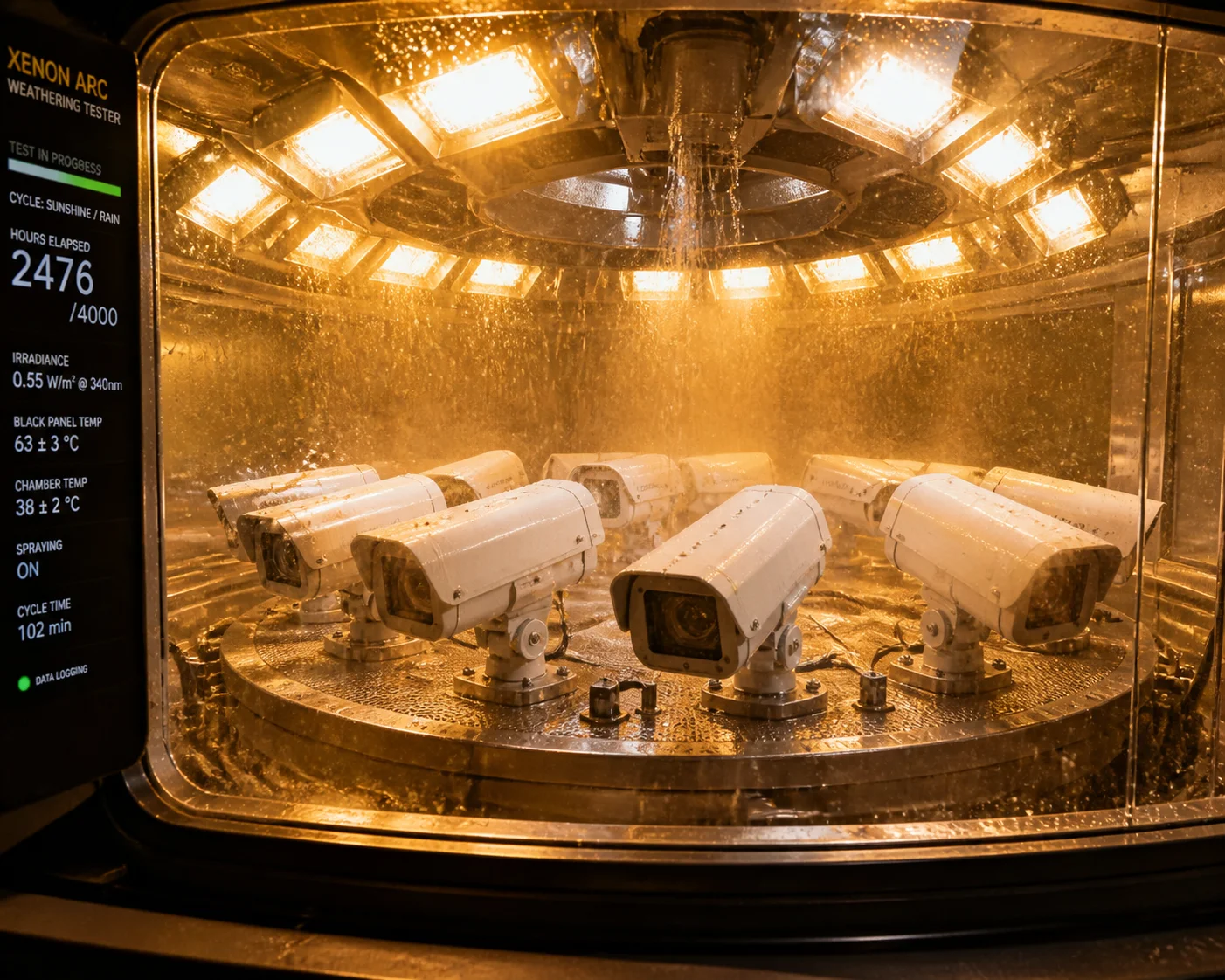 Xenonbogen-UV-Alterungstest Pulverbeschichtung PTZ-Kamera Labor