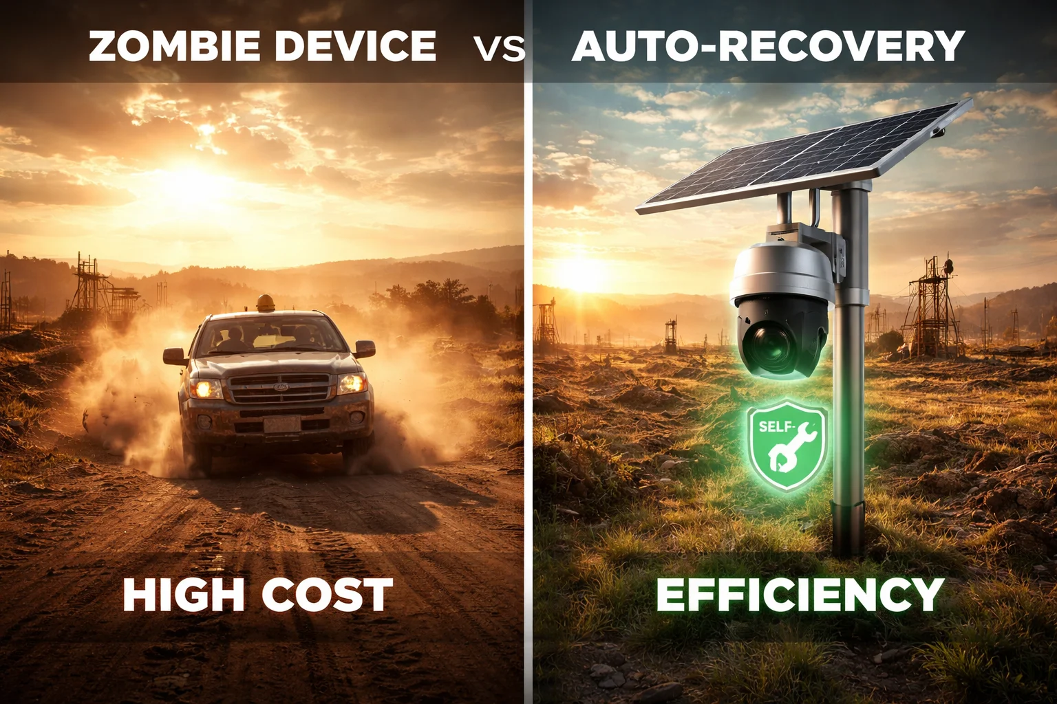 Zombie-Gerät Solar PTZ-Kamera 4G-Modul automatische Wiederherstellung