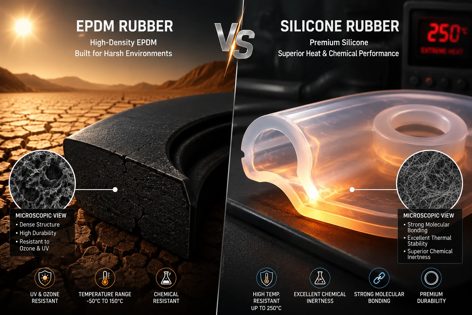 EPDM vs. borracha de silicone, limpador de câmera PTZ