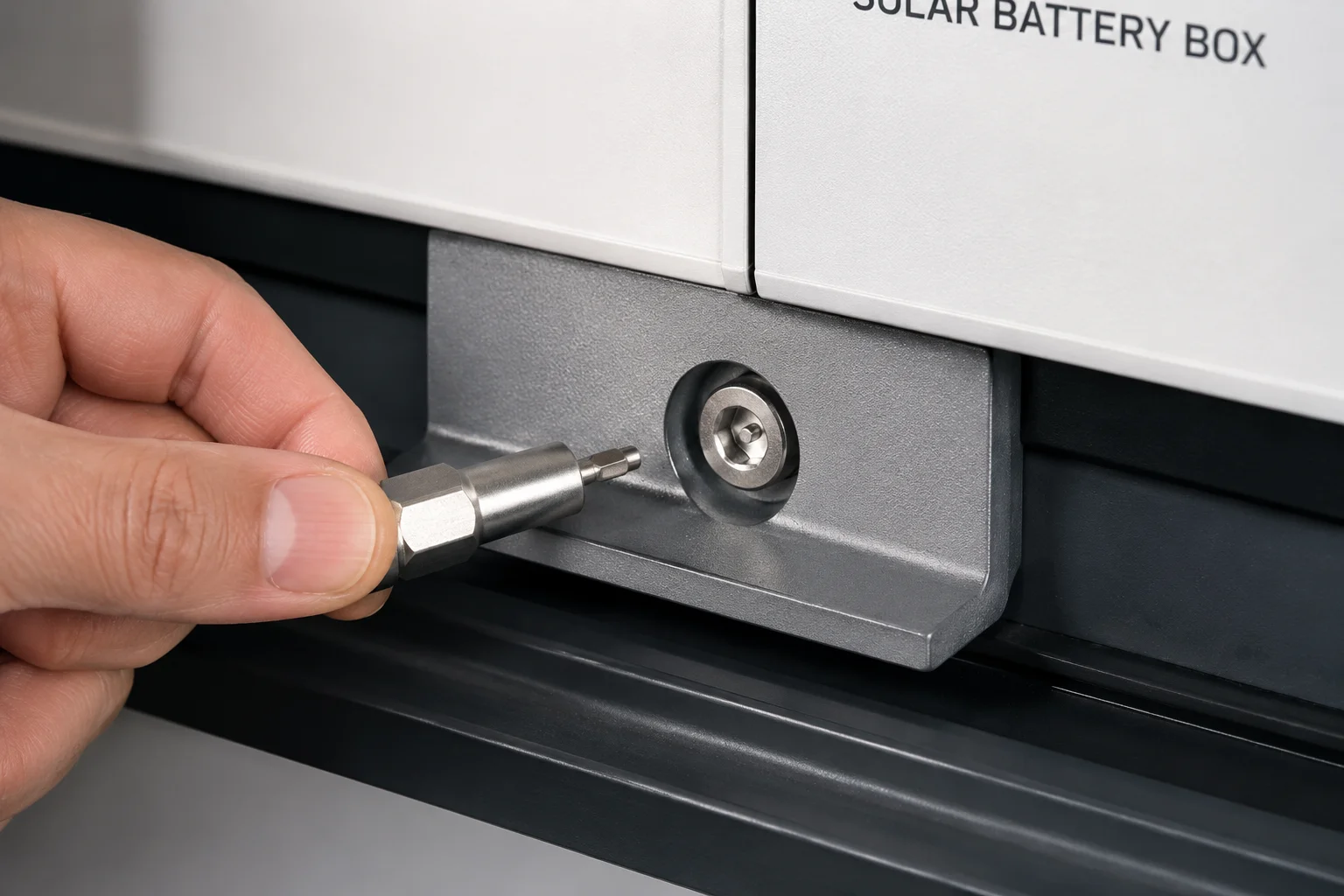 anti-theft security screw on battery box mount