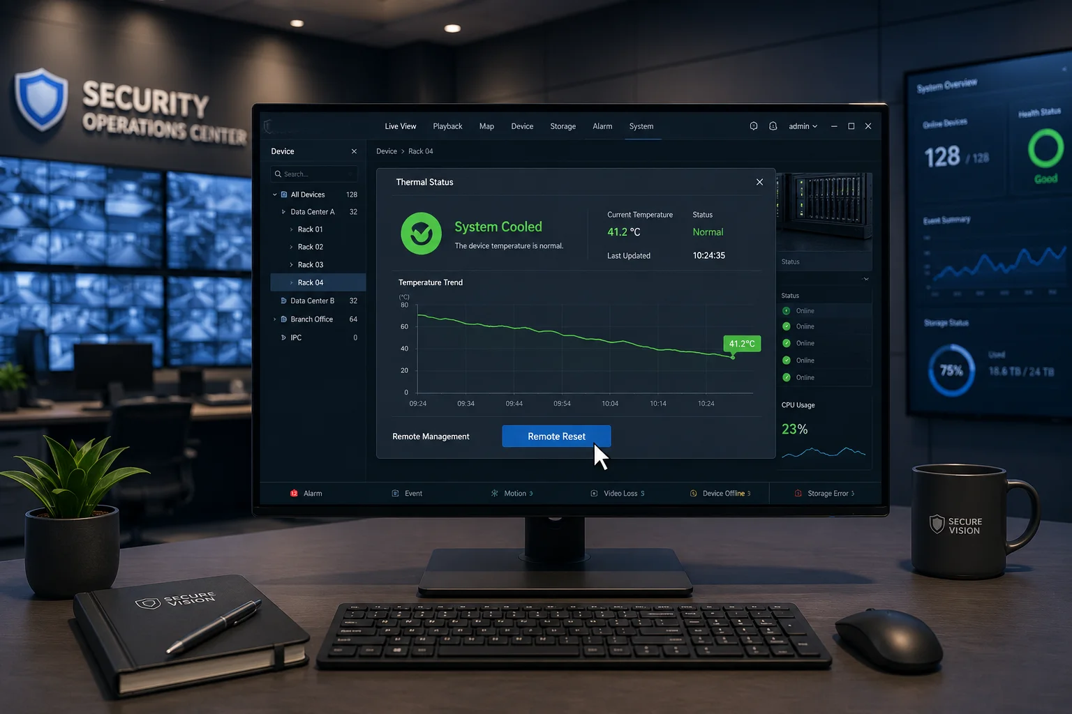 image de réinitialisation thermique à distance