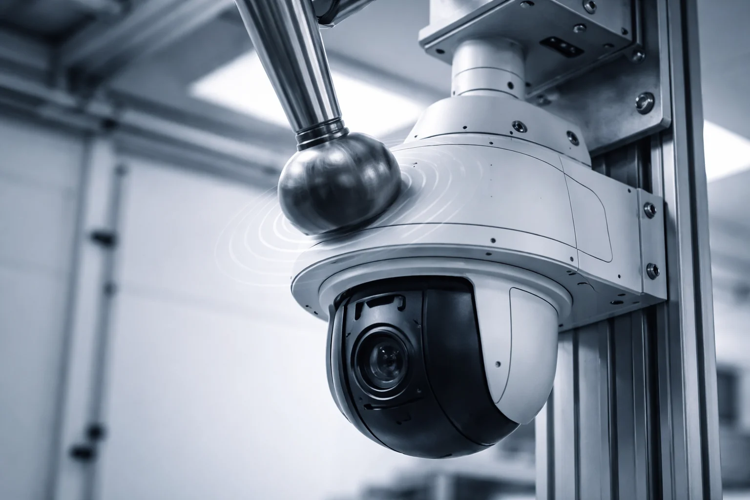 Impatto di prova IK10 su telecamera dome