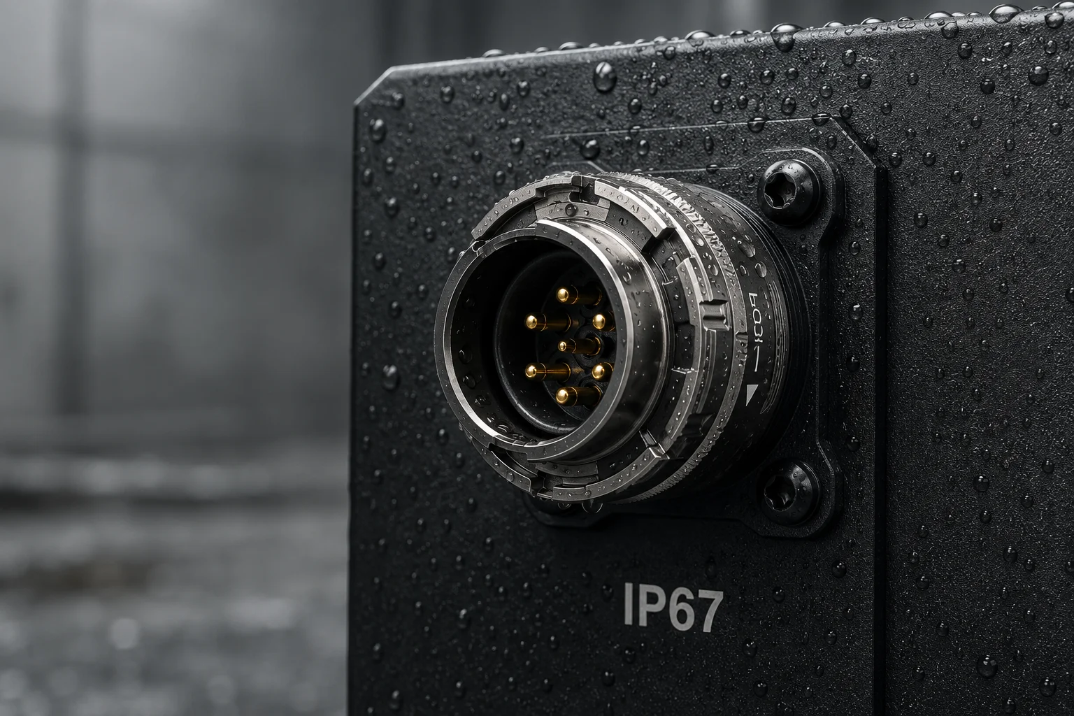 IP67 aviation connector on solar camera battery box